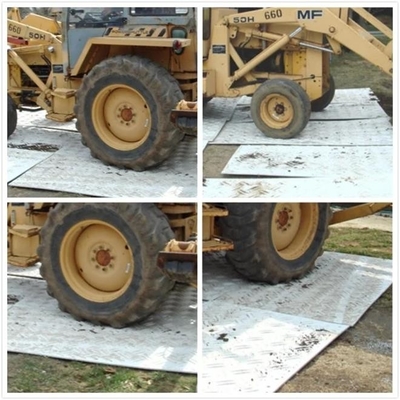 4ft.W X 8ft.L طرح آج صفحه الماسی HDPE تشک های محافظ زمین شفاف