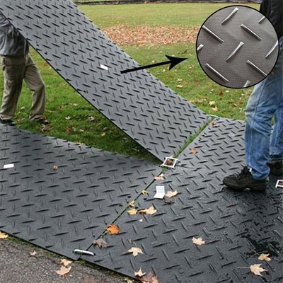 تشک های محافظ زمینی موقت پلاستیکی سبک وزن ضد لغزش 4X8 فوت تشک های باتلاقی HDPE