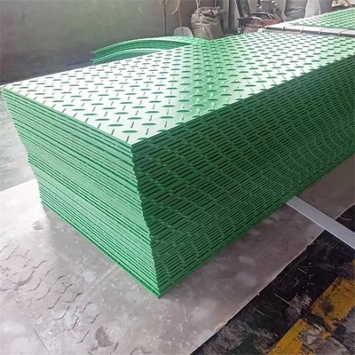 پلاستیک سبز بادوام HDPE جاده های زمینی باتلاق برای ساخت بیل مکانیکی