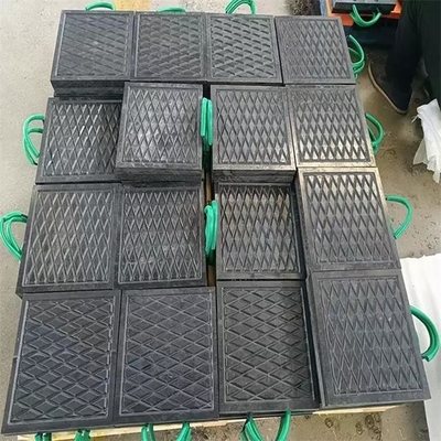 بلوک های پلاستیکی ضد ضربه سفت و سخت مشکی پلی اتیلن پلی اتیلن کریبینگ بلوک های پشته جرثقیل پشته