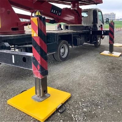 پلت فرم پاشنه پاهای پایه HDPE با دسته تثبیت کننده کامیون جرثقیل متحرک